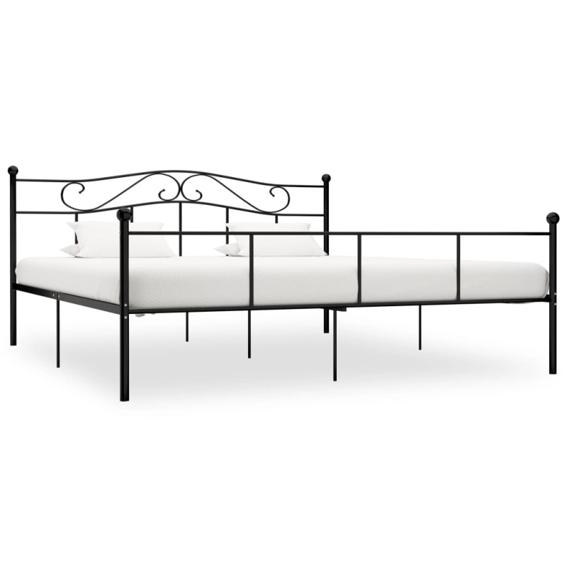 vidaXL Bettgestell Schwarz Metall 200×200 cm vidaXL Bettgestell Schwarz Metall 200×200 cm