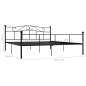 vidaXL Bettgestell Schwarz Metall 200×200 cm vidaXL Bettgestell Schwarz Metall 200×200 cm
