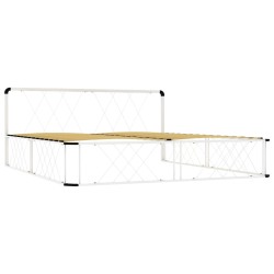 vidaXL Bettgestell Weiß Metall 200×200 cm