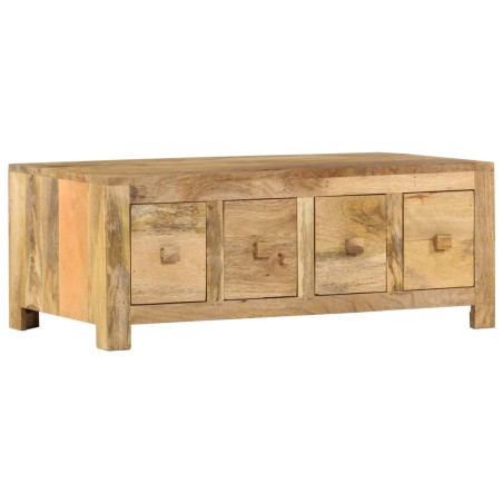 vidaXL Couchtisch mit 4 Schubladen 90 x 50 x 35 cm Massivholz Mango