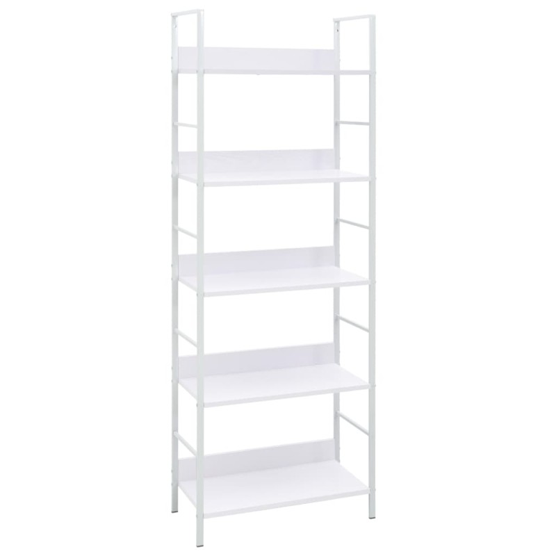 vidaXL Bücherregal 5 Regalböden Weiß 60x27,6x158,5 cm Holzwerkstoff vidaXL Bücherregal 5 Regalböden Weiß 60x27,6x158,5 cm Holzwerkstoff