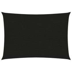 vidaXL Sonnensegel 160 g/m² Schwarz 2,5x3,5 m HDPE