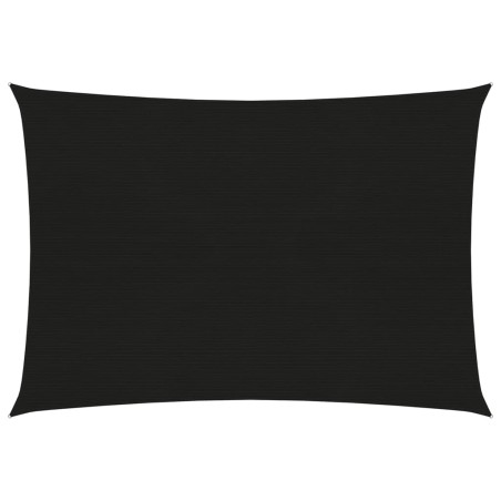 vidaXL Sonnensegel 160 g/m² Schwarz 2,5x3,5 m HDPE