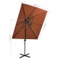 vidaXL Ampelschirm mit Lüftung Terrakotta-Rot 250x250 cm vidaXL Ampelschirm mit Lüftung Terrakotta-Rot 250x250 cm