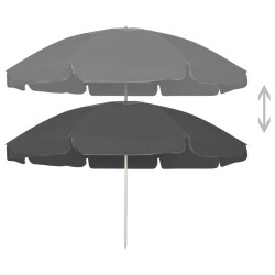 vidaXL Strandschirm Anthrazit 240 cm