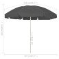vidaXL Strandschirm Anthrazit 240 cm vidaXL Strandschirm Anthrazit 240 cm