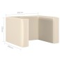2-in-1 Kindersofa Weiß Kunstleder 2-in-1 Kindersofa Weiß Kunstleder