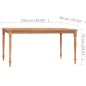 vidaXL Batavia-Tisch 150x90x75 cm Teak Massivholz vidaXL Batavia-Tisch 150x90x75 cm Teak Massivholz