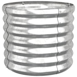 vidaXL Pflanzkübel Pulverbeschichteter Stahl 40x40x36 cm Silber