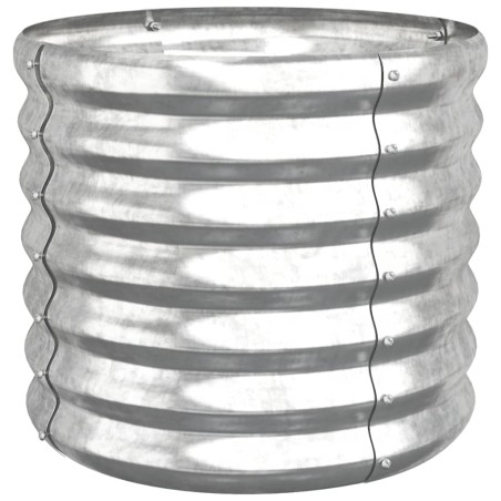 vidaXL Pflanzkübel Pulverbeschichteter Stahl 40x40x36 cm Silber