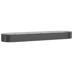 vidaXL Hochbeet Pulverbeschichteter Stahl 396x100x36 cm Anthrazit