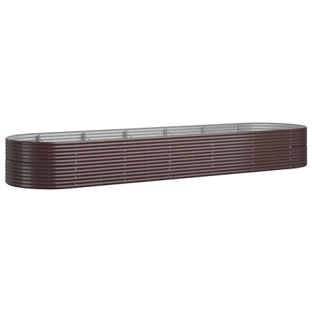 vidaXL Hochbeet Pulverbeschichteter Stahl 510x140x68 cm Braun