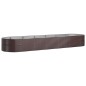 vidaXL Hochbeet Pulverbeschichteter Stahl 510x140x68 cm Braun vidaXL Hochbeet Pulverbeschichteter Stahl 510x140x68 cm Braun