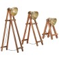 vidaXL Stehlampen 3 Stk. Messing E27 Mango Massivholz vidaXL Stehlampen 3 Stk. Messing E27 Mango Massivholz
