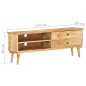 vidaXL TV-Schrank 140x30x50 cm Massivholz Mango vidaXL TV-Schrank 140x30x50 cm Massivholz Mango