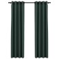 vidaXL Verdunkelungsvorhänge Ösen Leinenoptik 2 Stk. Grün 140x245 cm vidaXL Verdunkelungsvorhänge Ösen Leinenoptik 2 Stk. Grün 140x245 cm