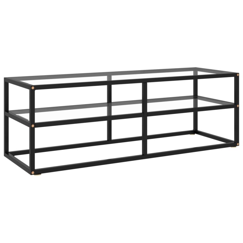 vidaXL TV-Schrank Schwarz mit Hartglas 120x40x40 cm vidaXL TV-Schrank Schwarz mit Hartglas 120x40x40 cm