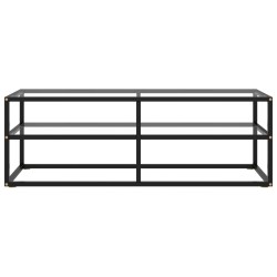 vidaXL TV-Schrank Schwarz mit Hartglas 120x40x40 cm