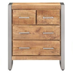 vidaXL Sideboard 60x35x70 cm Raues Mangoholz