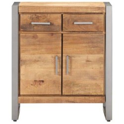 vidaXL Sideboard 60x35x72 cm Raues Mangoholz