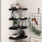 vidaXL Eck-Schweberegale 4 Stk. Schwarz 35x35x3,8 cm MDF vidaXL Eck-Schweberegale 4 Stk. Schwarz 35x35x3,8 cm MDF