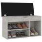 vidaXL Schuhbank mit Kissen Betongrau 80x30x47 cm Holzwerkstoff vidaXL Schuhbank mit Kissen Betongrau 80x30x47 cm Holzwerkstoff