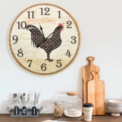 vidaXL Wanduhr mit Huhn-Design Mehrfarbig 60 cm MDF