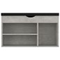 vidaXL Schuhbank mit Kissen Betongrau 80x30x47 cm Holzwerkstoff vidaXL Schuhbank mit Kissen Betongrau 80x30x47 cm Holzwerkstoff