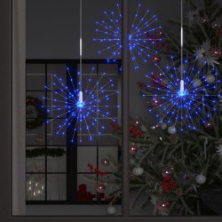 vidaXL Feuerwerk-Lichter 10 Stk. Weihnachtsdeko Blau 20 cm 1400 LEDs
