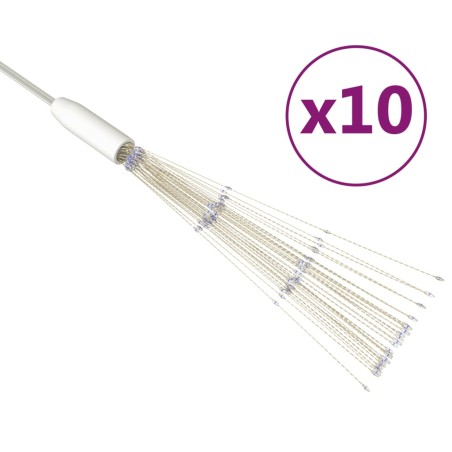 vidaXL Feuerwerk-Lichter 10 Stk. Weihnachtsdeko Blau 20 cm 1400 LEDs