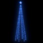 vidaXL Weihnachtskegelbaum Blau 136 LEDs Dekoration 70x240 cm vidaXL Weihnachtskegelbaum Blau 136 LEDs Dekoration 70x240 cm