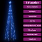 vidaXL Weihnachtskegelbaum Blau 136 LEDs Dekoration 70x240 cm vidaXL Weihnachtskegelbaum Blau 136 LEDs Dekoration 70x240 cm