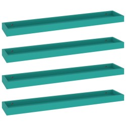 vidaXL Loggia Wandregale 4 Stk. Blau 80x15x4 cm MDF