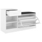 Schuhbank Weiß 94,5x31x57 cm Holzwerkstoff Schuhbank Weiß 94,5x31x57 cm Holzwerkstoff