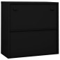 vidaXL Büroschrank mit Schiebetür Schwarz 90x40x90 cm Stahl vidaXL Büroschrank mit Schiebetür Schwarz 90x40x90 cm Stahl