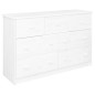 vidaXL Sideboard 7 Schubladen Weiß 113x35x73 cm Massivholz Kiefer vidaXL Sideboard 7 Schubladen Weiß 113x35x73 cm Massivholz Kiefer