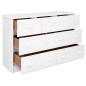 vidaXL Sideboard 7 Schubladen Weiß 113x35x73 cm Massivholz Kiefer vidaXL Sideboard 7 Schubladen Weiß 113x35x73 cm Massivholz Kiefer