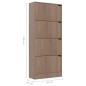 vidaXL Schuhschrank mit 4 Türen Sonoma-Eiche 59x24x136cm Holzwerkstoff vidaXL Schuhschrank mit 4 Türen Sonoma-Eiche 59x24x136cm Holzwerkstoff