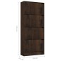 vidaXL Schuhschrank mit 4 Türen Räuchereiche 59x24x136cm Holzwerkstoff vidaXL Schuhschrank mit 4 Türen Räuchereiche 59x24x136cm Holzwerkstoff