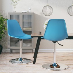 vidaXL Esszimmerstühle 2 Stk. Drehbar Blau PP