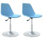 vidaXL Esszimmerstühle 2 Stk. Drehbar Blau PP vidaXL Esszimmerstühle 2 Stk. Drehbar Blau PP