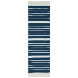 vidaXL Teppich Marineblau 80x300 cm Baumwolle