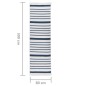 vidaXL Teppich Marineblau 80x300 cm Baumwolle vidaXL Teppich Marineblau 80x300 cm Baumwolle