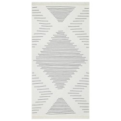 vidaXL Teppich Dunkelgrau 80x150 cm Baumwolle