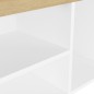 Schuhbank mit Kissen Weiß Sonoma-Eiche 80x30x47cm Holzwerkstoff Schuhbank mit Kissen Weiß Sonoma-Eiche 80x30x47cm Holzwerkstoff