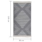 vidaXL Teppich Dunkelgrau 80x150 cm Baumwolle vidaXL Teppich Dunkelgrau 80x150 cm Baumwolle
