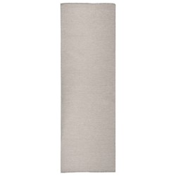vidaXL Outdoor-Teppich Flachgewebe 80x250 cm Taupe