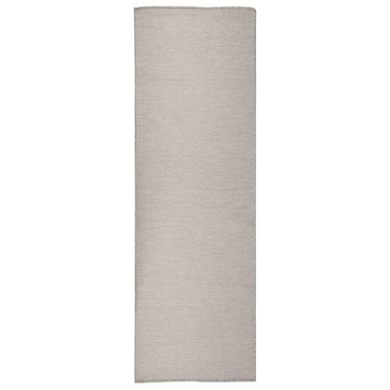 vidaXL Outdoor-Teppich Flachgewebe 80x250 cm Taupe vidaXL Outdoor-Teppich Flachgewebe 80x250 cm Taupe