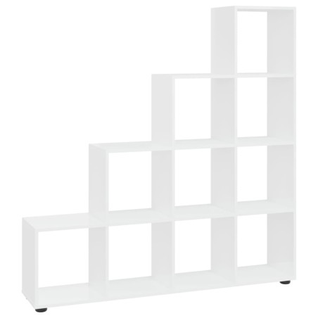 vidaXL Treppenregal Hochglanz-Weiß 142 cm Holzwerkstoff