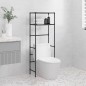 vidaXL Toilettenregal 2 Ablagen Schwarz 53,5x28x143 cm Eisen vidaXL Toilettenregal 2 Ablagen Schwarz 53,5x28x143 cm Eisen